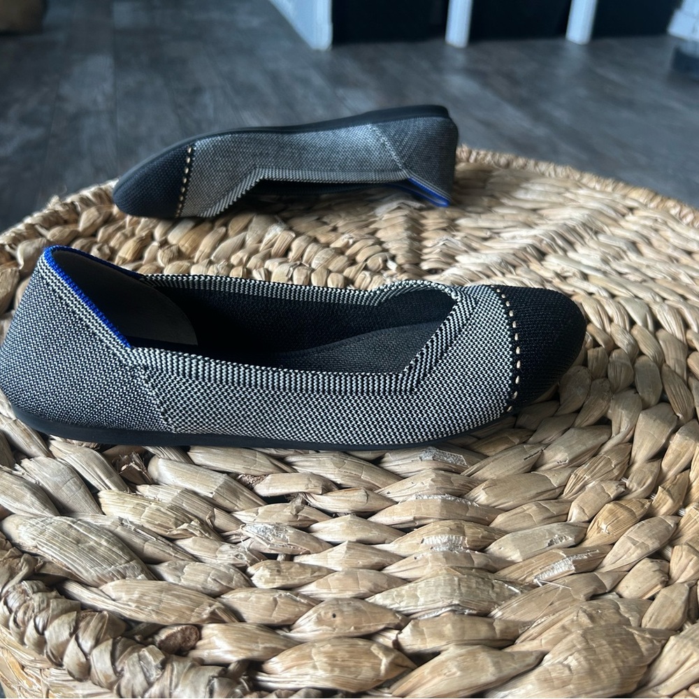 Rothy flat gray mist captoe
